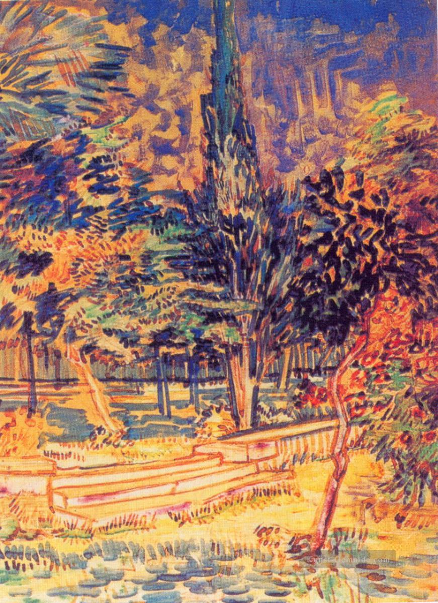Steintreppe im Garten des Hospizes Vincent van Gogh Ölgemälde